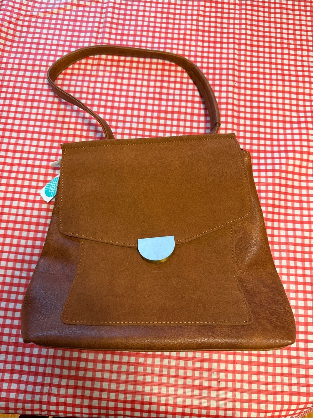 Moda Luxe Chestnut Brown Leather Shoulder Bag